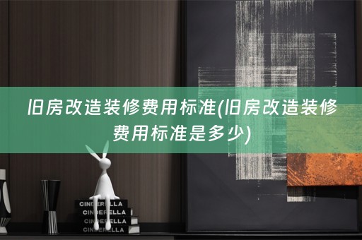 旧房改造装修费用标准(旧房改造装修费用标准是多少)