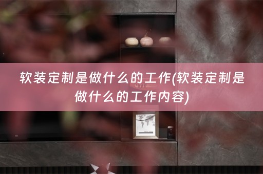定制是做什么的工作内容)