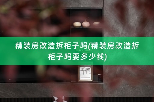 精装房改造拆柜子吗(精装房改造拆柜子吗要多少钱)