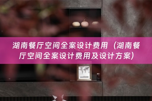 湖南餐厅空间费用及设计方案）
