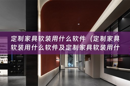 定制家具用什么软件好）