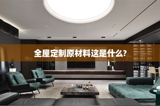原材料这是什么?