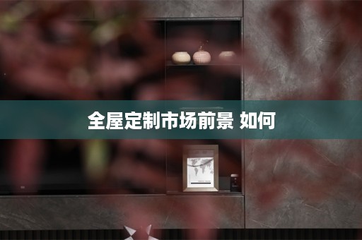 市场前景 如何