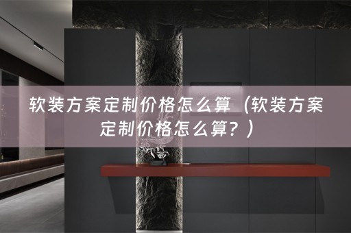 方案定制价格怎么算？）