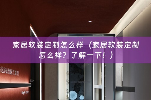 家居定制怎么样？了解一下！）