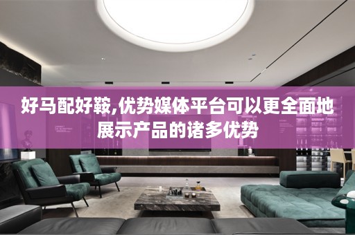 好马配好鞍,优势媒体平台可以更全面地展示产品的诸多优势