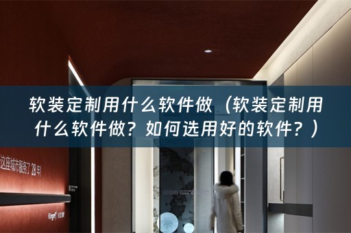 定制用什么软件做？如何选用好的软件？）