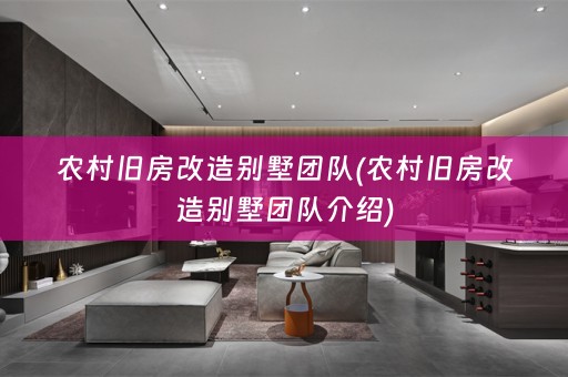 农村旧房改造别墅团队(农村旧房改造别墅团队介绍)