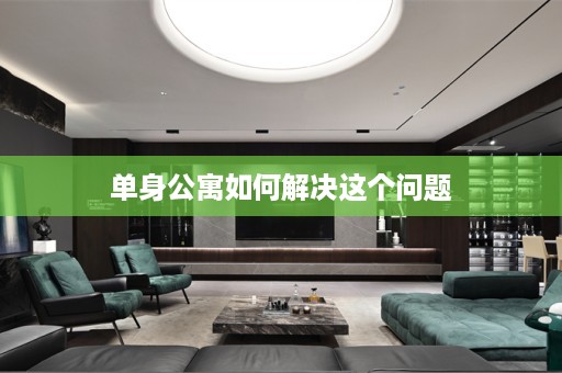 单身公寓如何解决这个问题