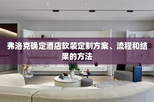 弗洛克确定酒店定制方案、流程和结果的方法