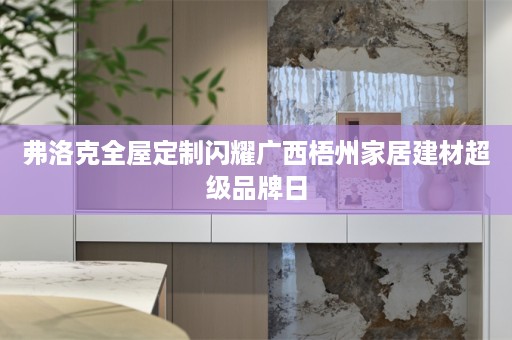 弗洛克闪耀广西梧州家居建材超级品牌日