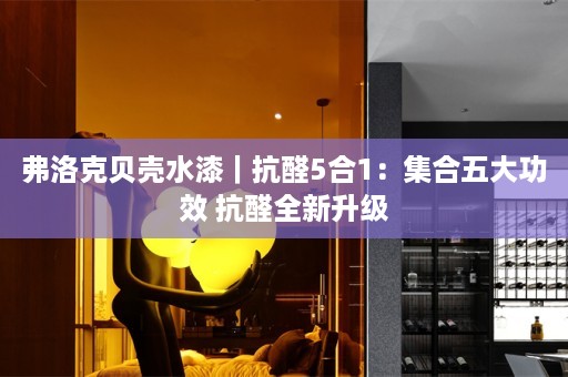 弗洛克贝壳水漆｜抗醛5合1：集合五大功效 抗醛全新升级