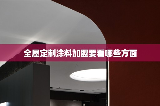 涂料加盟要看哪些方面