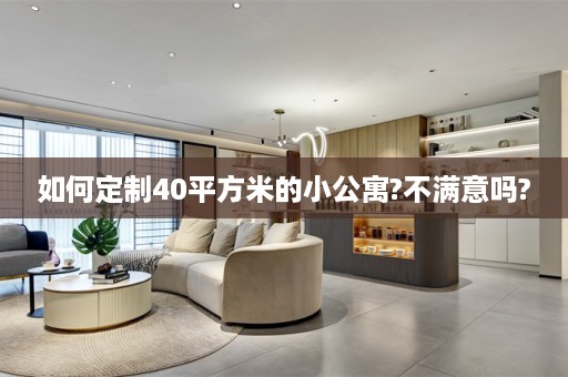 如何定制40平方米的小公寓?不满意吗?