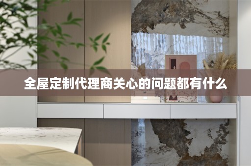 代理商关心的问题都有什么