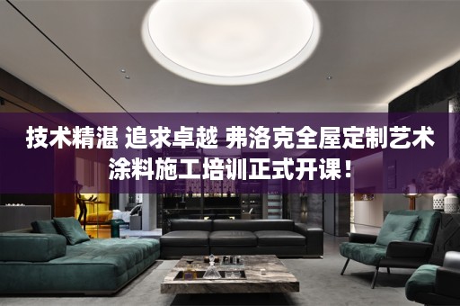 技术精湛 追求卓越 弗洛克艺术涂料施工培训正式开课！