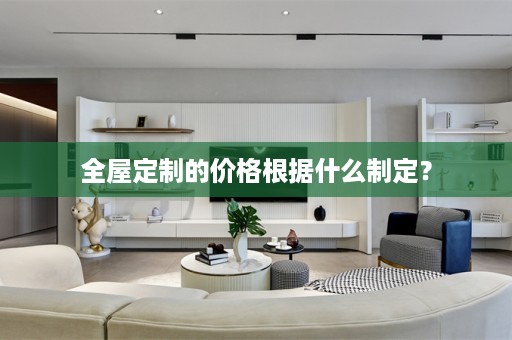 的价格根据什么制定？