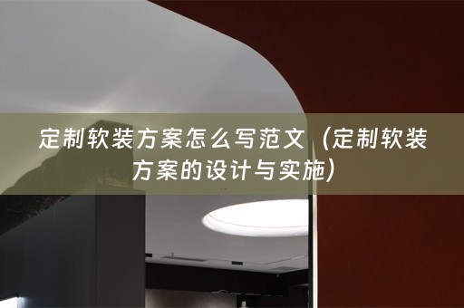 定制方案的设计与实施）