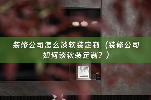 装修公司怎么谈定制？）