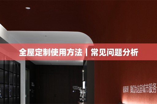 使用方法｜常见问题分析