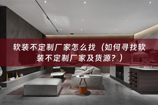 不定制厂家及货源？）