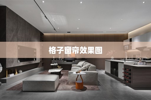 格子窗帘效果图