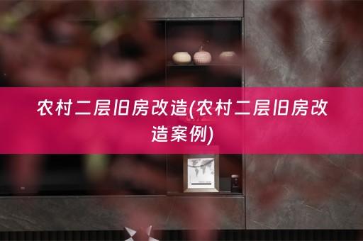 农村二层旧房改造(农村二层旧房改造案例)