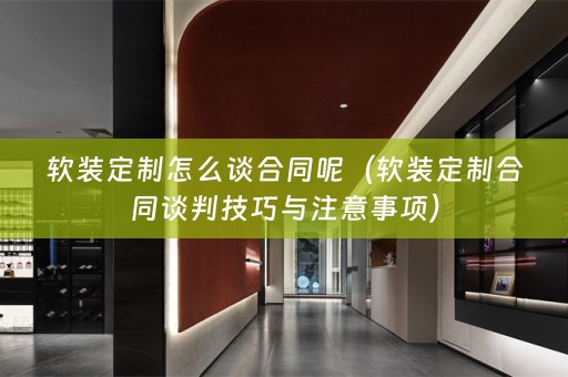 定制合同谈判技巧与注意事项）