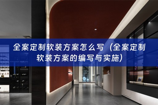 全案定制方案的编写与实施）