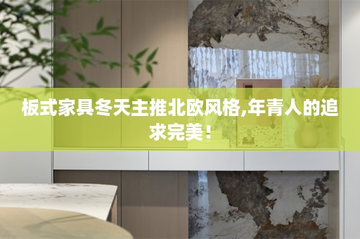 板式家具冬天主推北欧风格,年青人的追求完美！