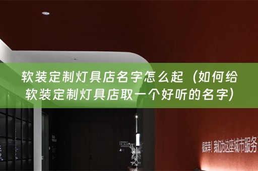 定制灯具店取一个好听的名字）