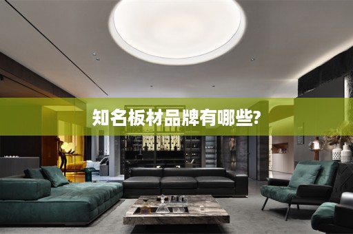 知名板材品牌有哪些?