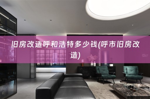 旧房改造呼和浩特多少钱(呼市旧房改造)