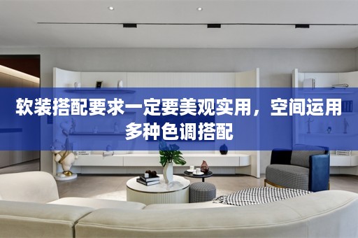 软装搭配要求一定要美观实用，空间运用多种色调搭配