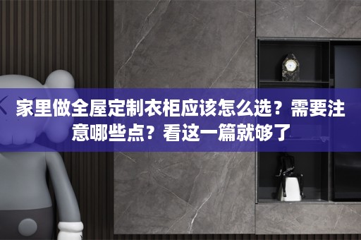 家里做衣柜应该怎么选？需要注意哪些点？看这一篇就够了
