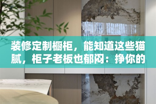 装修定制橱柜，能知道这些猫腻，柜子老板也郁闷：挣你的钱太难了
