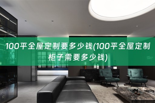 100平柜子需要多少钱)