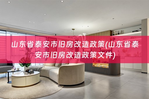 山东省泰安市旧房改造政策(山东省泰安市旧房改造政策文件)