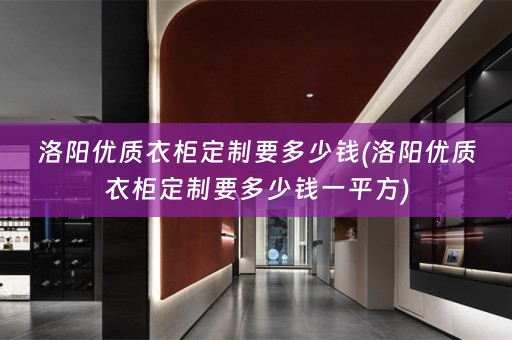 洛阳优质衣柜定制要多少钱(洛阳优质衣柜定制要多少钱一平方)