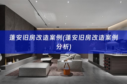 蓬安旧房改造案例(蓬安旧房改造案例分析)