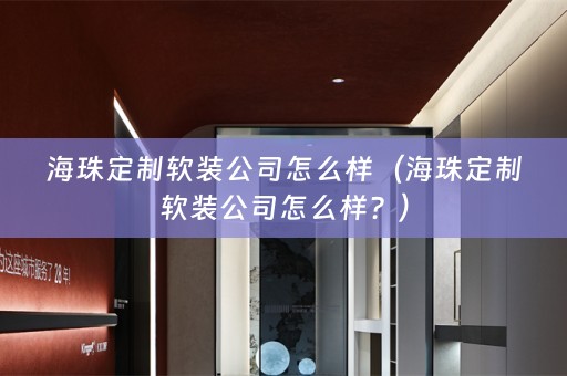 海珠定制公司怎么样？）