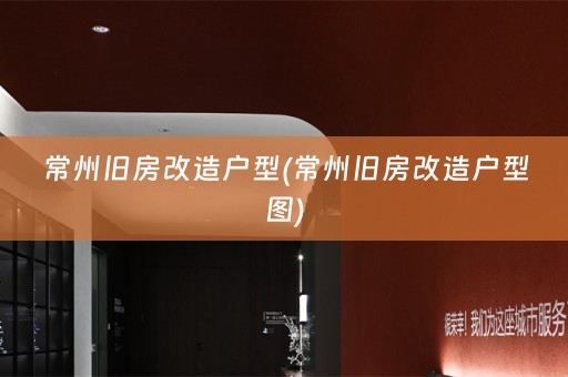 常州旧房改造户型(常州旧房改造户型图)