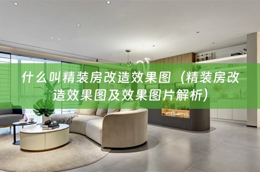 什么叫精装房改造效果图（精装房改造效果图及效果图片解析）