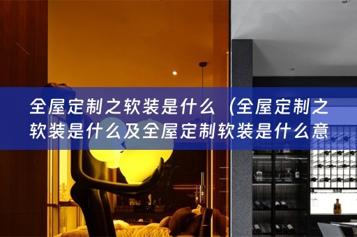 全屋定制之是什么意思）