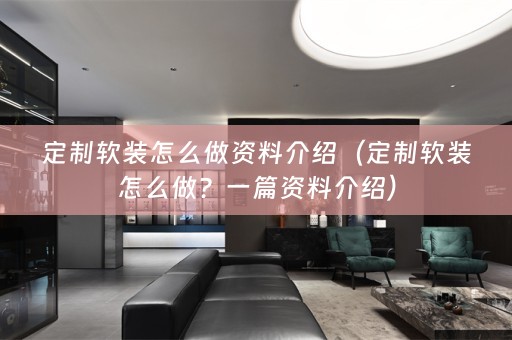 定制怎么做？一篇资料介绍）