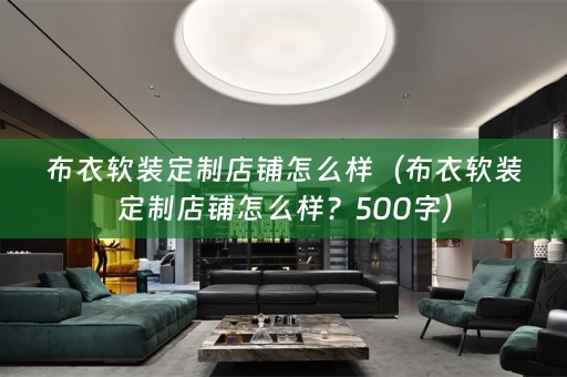 布衣定制店铺怎么样？500字）