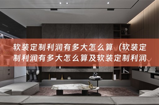 定制利润的计算方法）