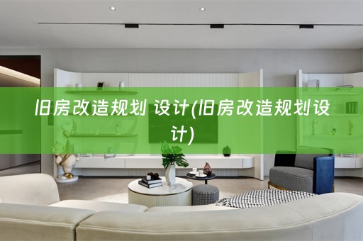 旧房改造规划 设计(旧房改造规划设计)