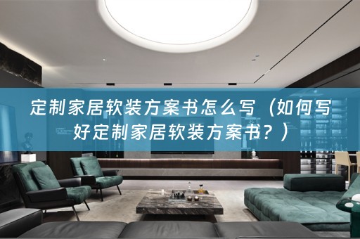 定制家居方案书？）