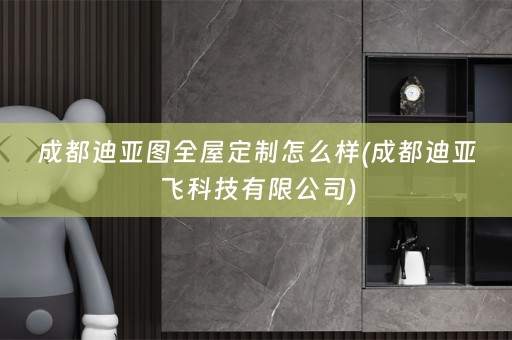 成都迪亚图怎么样(成都迪亚飞科技有限公司)